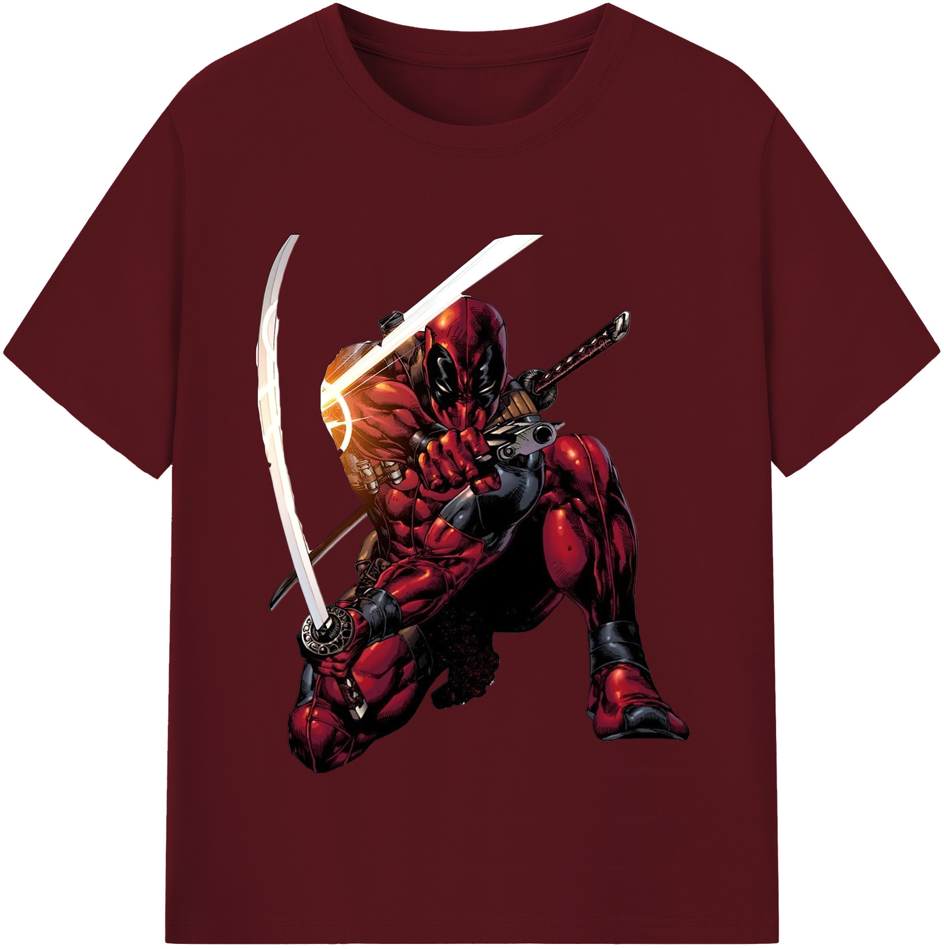 （画像用） Deadpool デッドプール 綿100％半袖Tシャツ（フロントプリント）